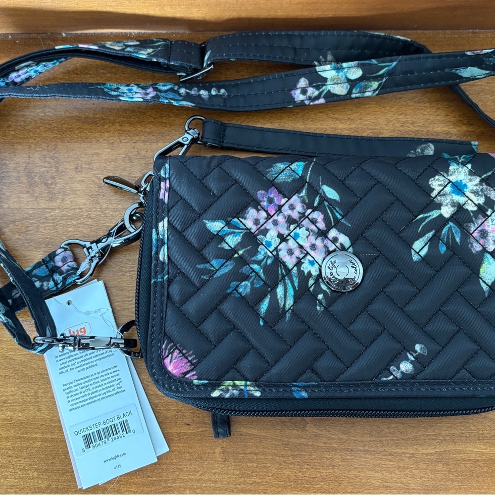 Lug Quickstep Bouquet Black Convertible Wallet